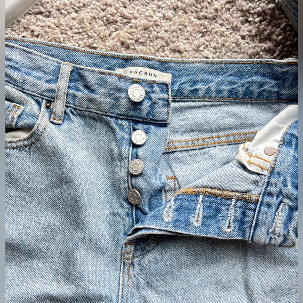 PacSun Light Wash Hi Rise Straight Leg Jeans